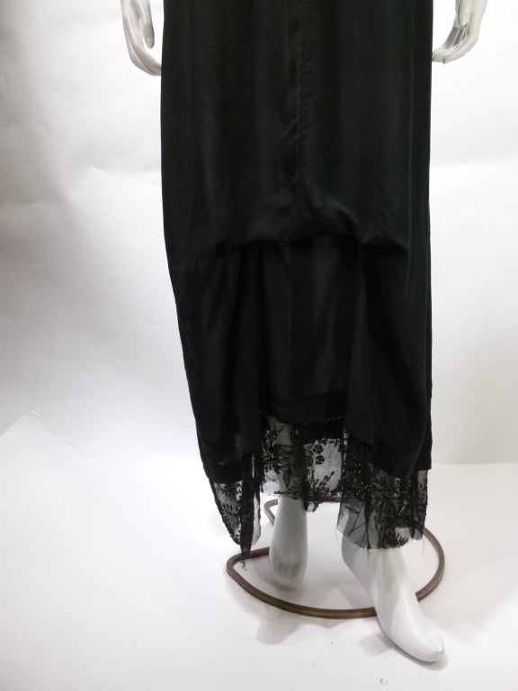 Beautiful Abstract Ann Demeulemeester Silk and Rayon Maxi Dress For Sale 1