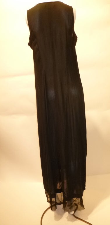 Beautiful Abstract Ann Demeulemeester Silk and Rayon Maxi Dress For Sale 2