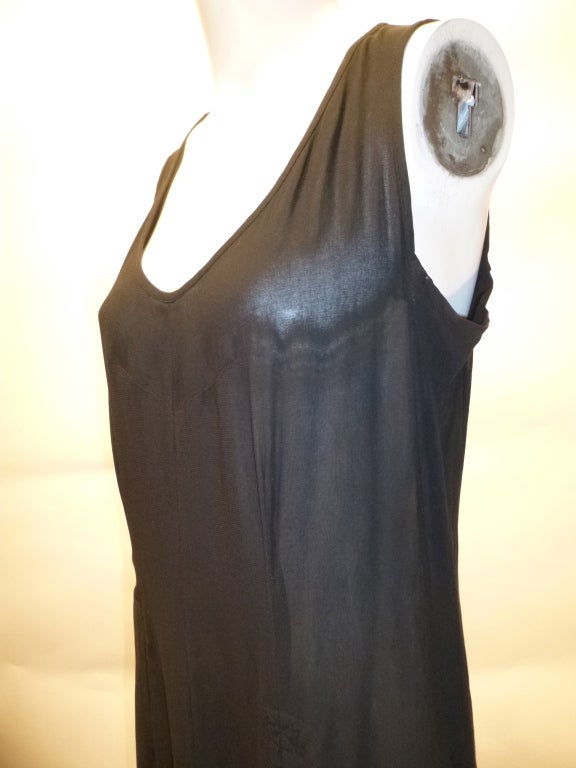 Beautiful Abstract Ann Demeulemeester Silk and Rayon Maxi Dress For Sale 3