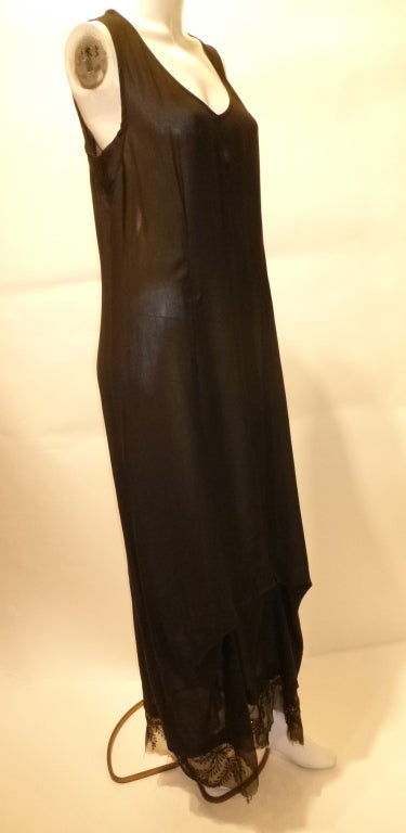 Beautiful Abstract Ann Demeulemeester Silk and Rayon Maxi Dress For Sale 6
