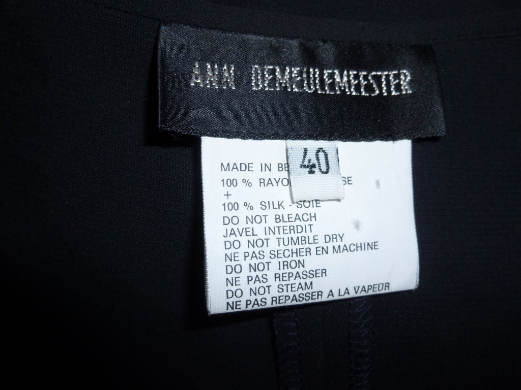 Beautiful Abstract Ann Demeulemeester Silk and Rayon Maxi Dress For Sale 7
