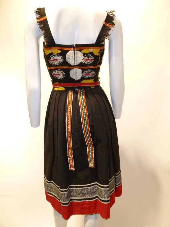 Tina Leser Original Embroidered Dress For Sale 3