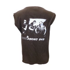 Early 1980s Vintage Front 242 Sleeveless Tee Shirt.