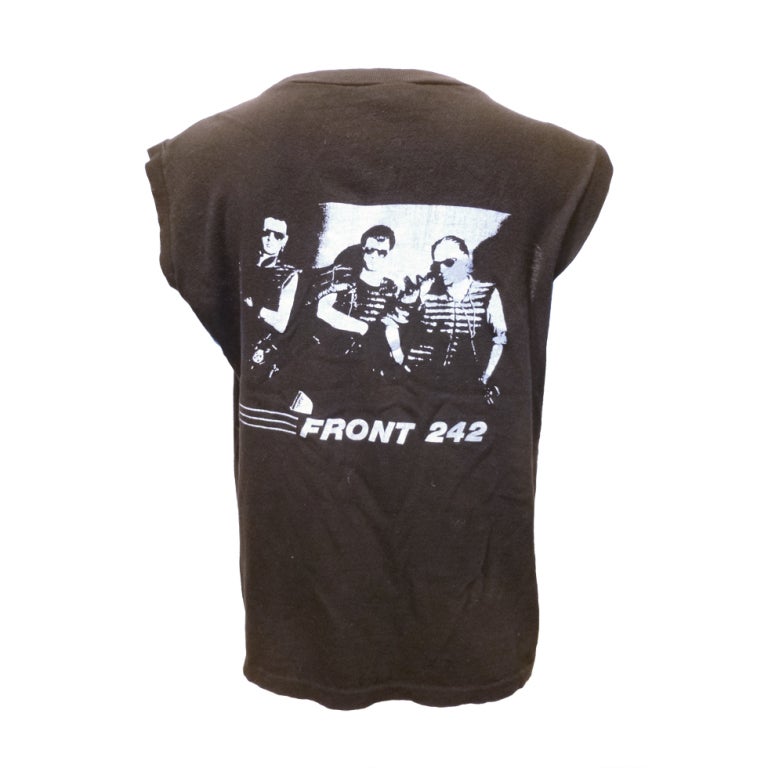 Early 1980s Vintage Front 242 Sleeveless Tee Shirt. For Sale at 1stDibs