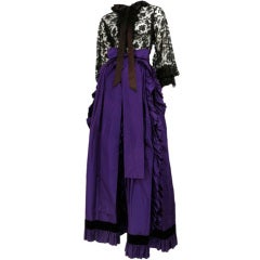 Vintage Lace & Taffeta 2pc. Gown / YSL-1036