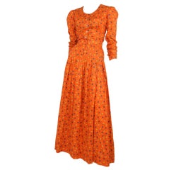 Floral Print Maxi Dress / YSL-1112