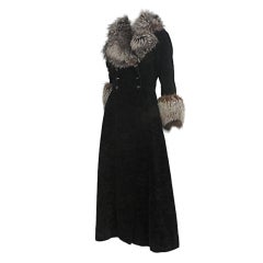 Black Velvet Coat / YSL-1048