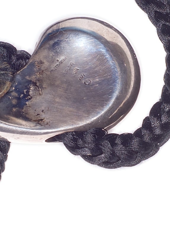 Rare ceinture à boucle d'argent en corde Elsa Peretti pour Halston en 1977 Pour femmes en vente