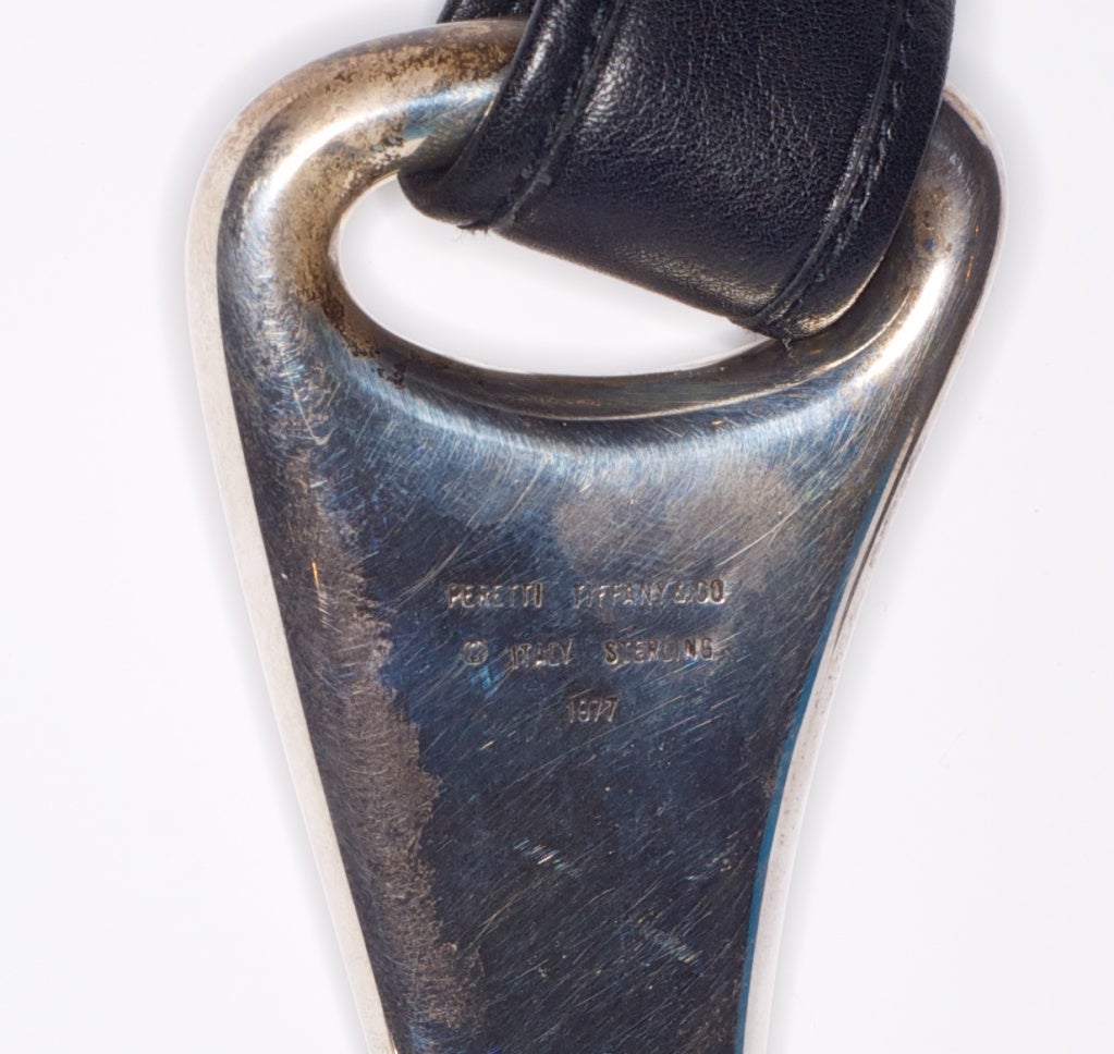 1977 Elsa Peretti for Halston Sterling Silver Anchor Belt.  Anchor measures nearly 4 1/2
