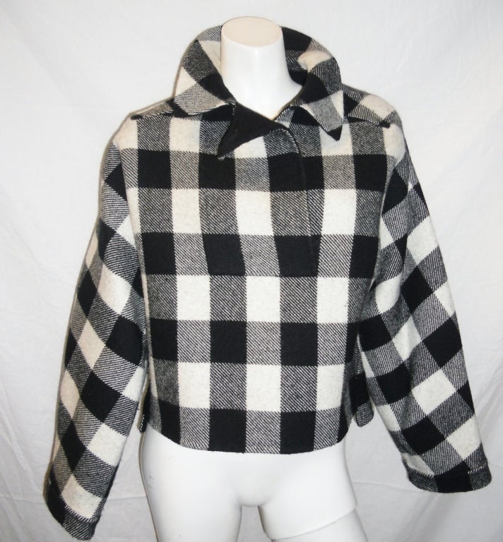 Geoffrey Beene Hudson Bay Black and White Jacket