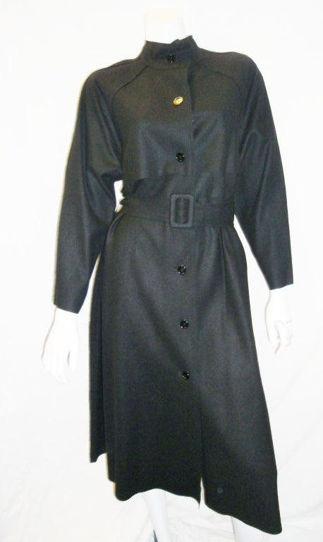 Geoffrey Beene black Wool Coat Dress