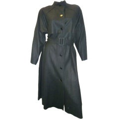 Vintage Geoffrey Beene black Wool Coat Dress