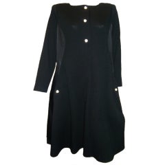 Vintage Geoffrey Beene Swing Cocktail dress with Crystal Buttons