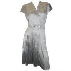 Geoffrey Beene grey silk jersey dress sz 10