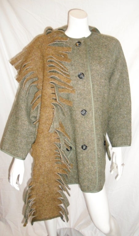 3 piece  Geoffrey Beene Double Face  Mohair Coat, jacket & scarf
