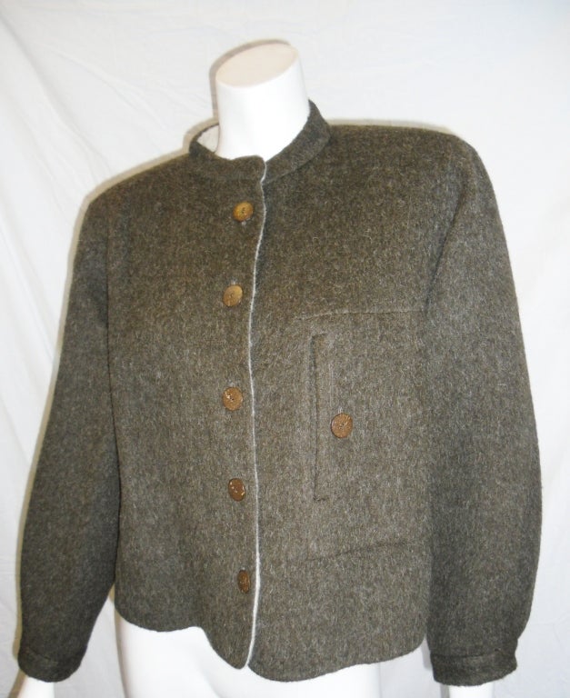 Geoffrey Beene Short Double Face  Mohair Jacket Coat