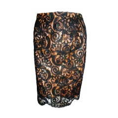 James Galanos Lace evening Skirt