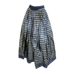 Geoffrey Beene  Navy silk  taffeta striped Ball Skirt