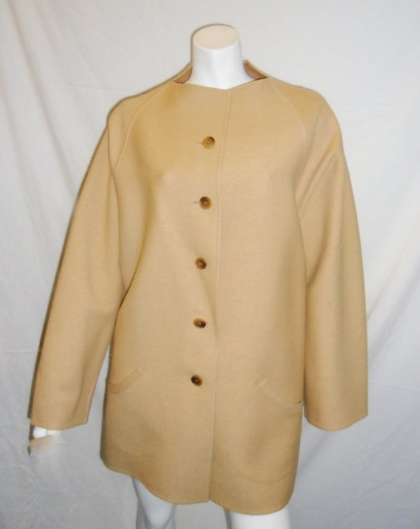 Geoffrey Beene Tan wool Car coat