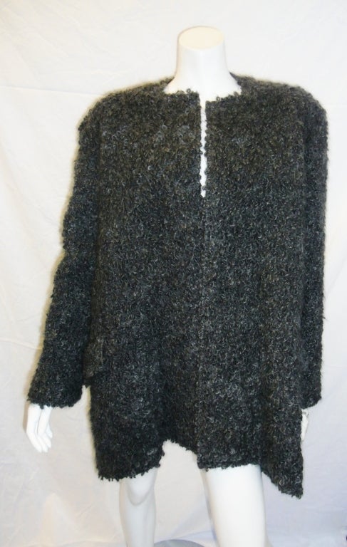 Geoffrey Beene Reversible "Poodle " jacket coat - oversized sz 6
