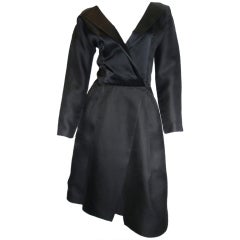 Geoffrey Beene Black Tuxedo Dress Circa late 1970's