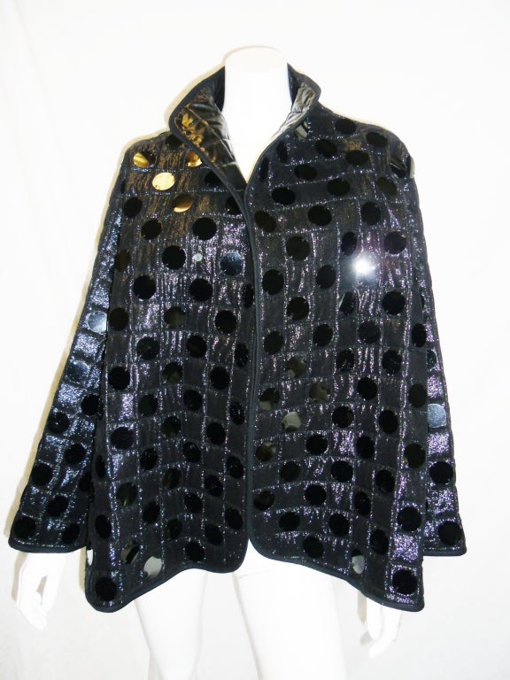 Geoffrey Beene Black Evening Jacket  with large paillettes