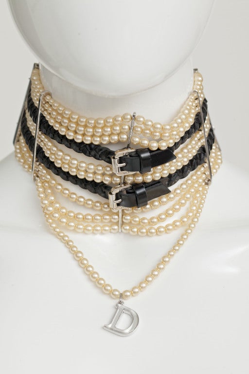 JOHN GALLIANO FOR CHRISTIAN DIOR MASSAI FAUX PEARLS NECKLACE 1