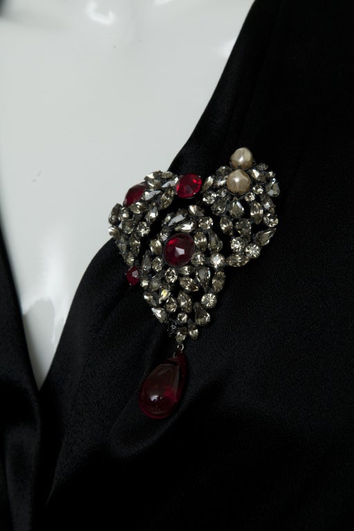 YVES SAINT LAURENT Rive Gauche 1980s Iconic Heart Brooch-Pendant 4