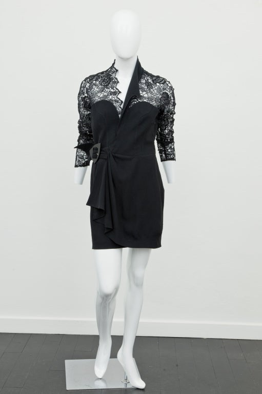 Women's 1980s Thierry Mugler Sexy Wrap Dress