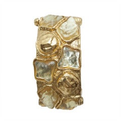 Spectacular Cuff of Yves Saint Laurent. Made by R. Goosens