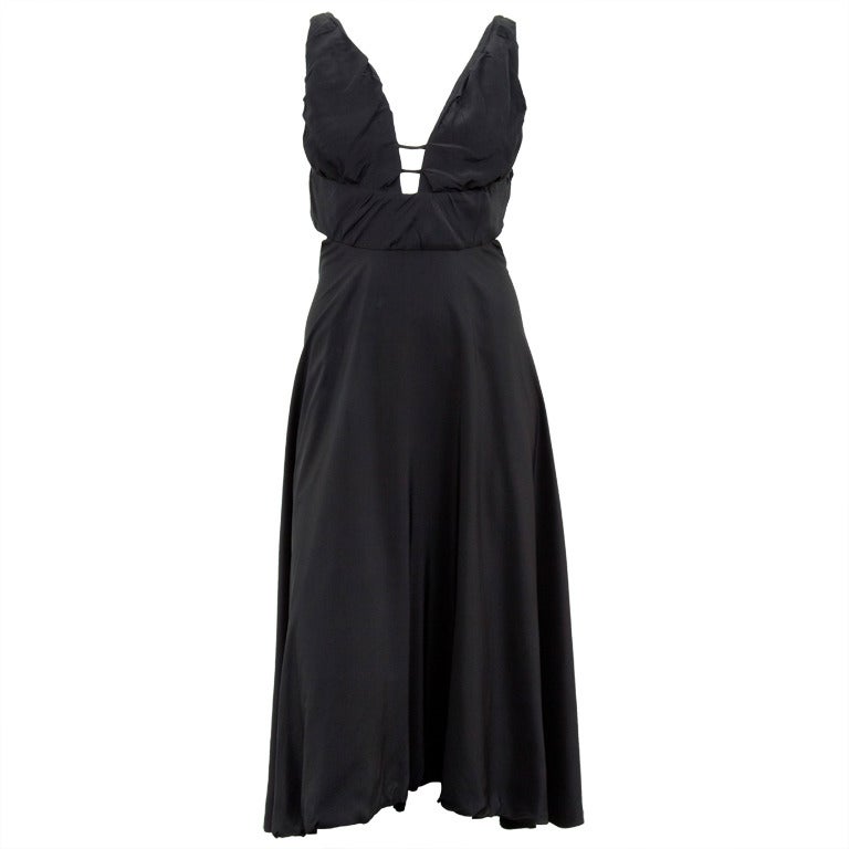 Tom Ford silk dress for Yves Saint Laurent, Cut-outs and Lace-up at 1stdibs