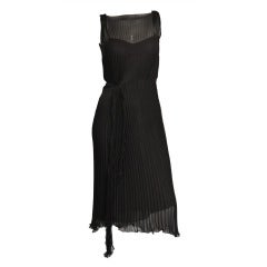 Alberta Ferretti  Delicate and Romantic Silk-Chiffon Pleated Cocktail Dress