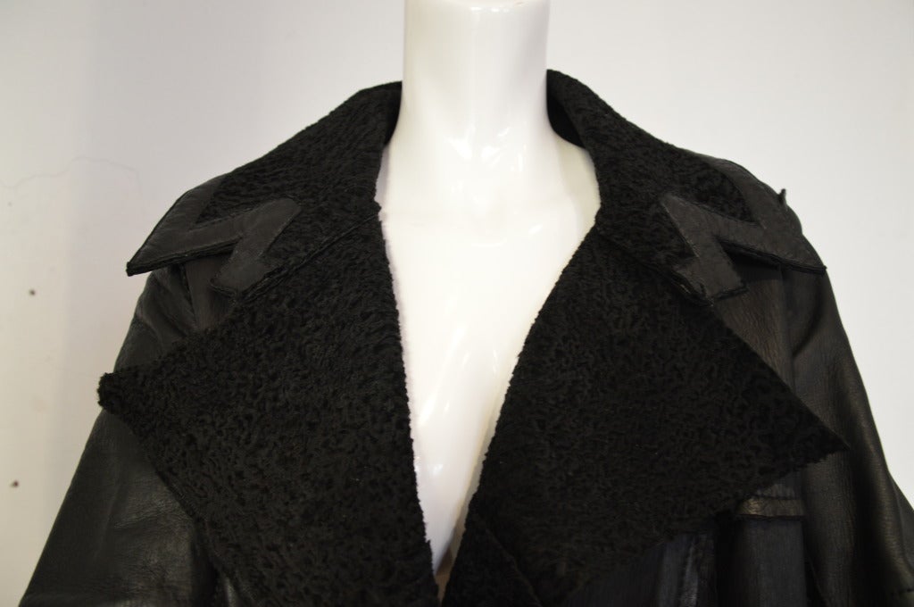 Prestigious Gothic chic inside-out detailing Dior Breitschwanz Astrakhan coat 2