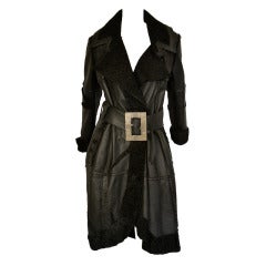 Prestigious Gothic chic inside-out detailing Dior Breitschwanz Astrakhan coat