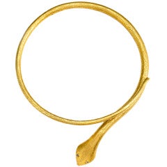 Exotic Matt Gold  Serpent Necklace