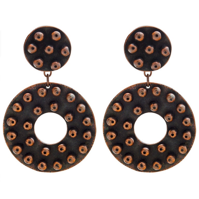 Scooter Copper Earrings from Paris For Sale at 1stDibs scooter paris