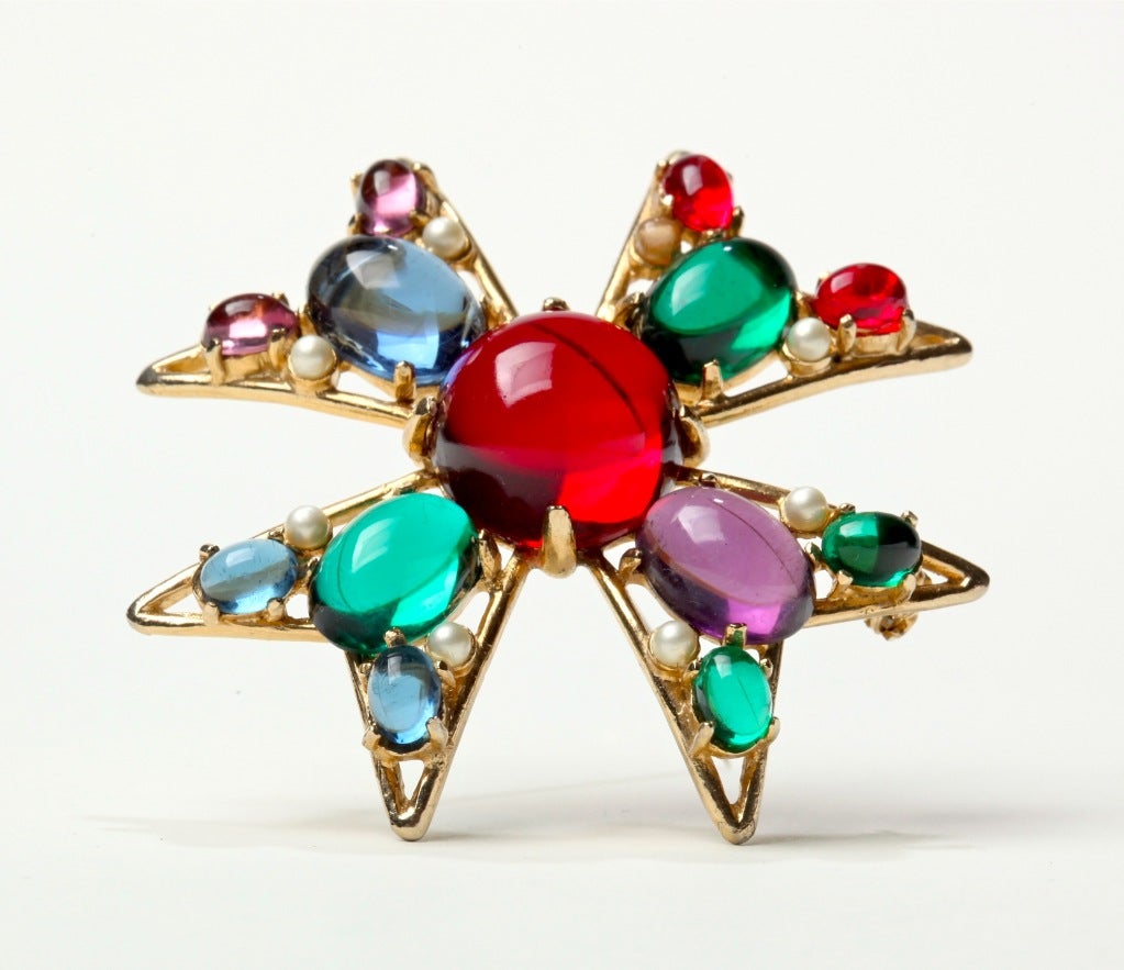 60's Cabochon Maltese Cross