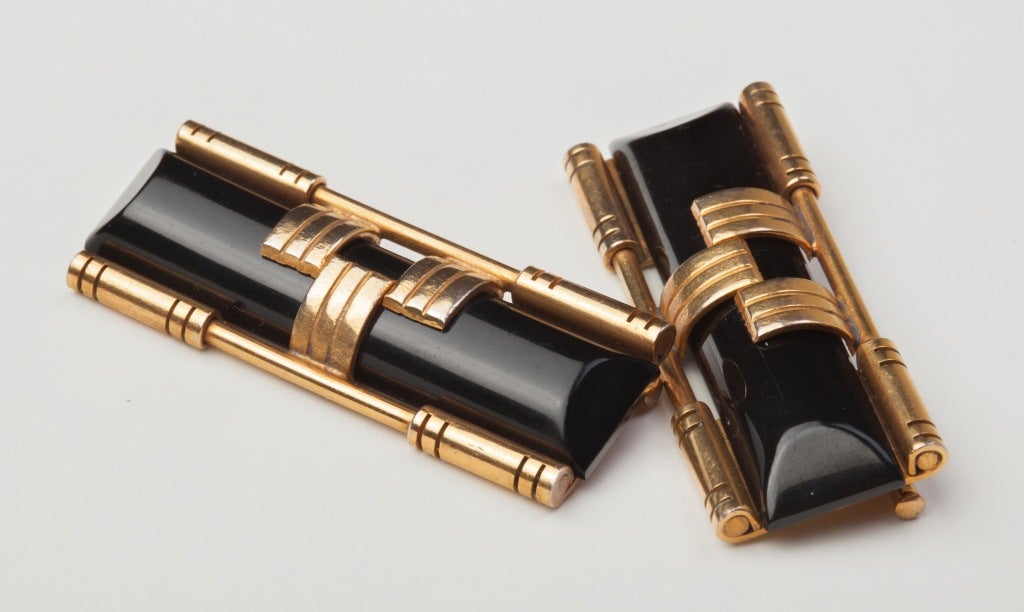 A Fabulous Pair of Art Deco Brooches by Jakob Bengel 1