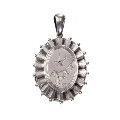 Antique Beautiful Victorian Sterling Silver Locket