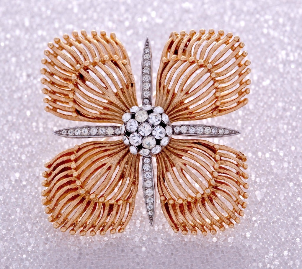 Stunning Trifari Maltese Cross Brooch