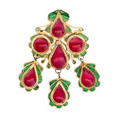 1930's French Gripoix Brooch 7