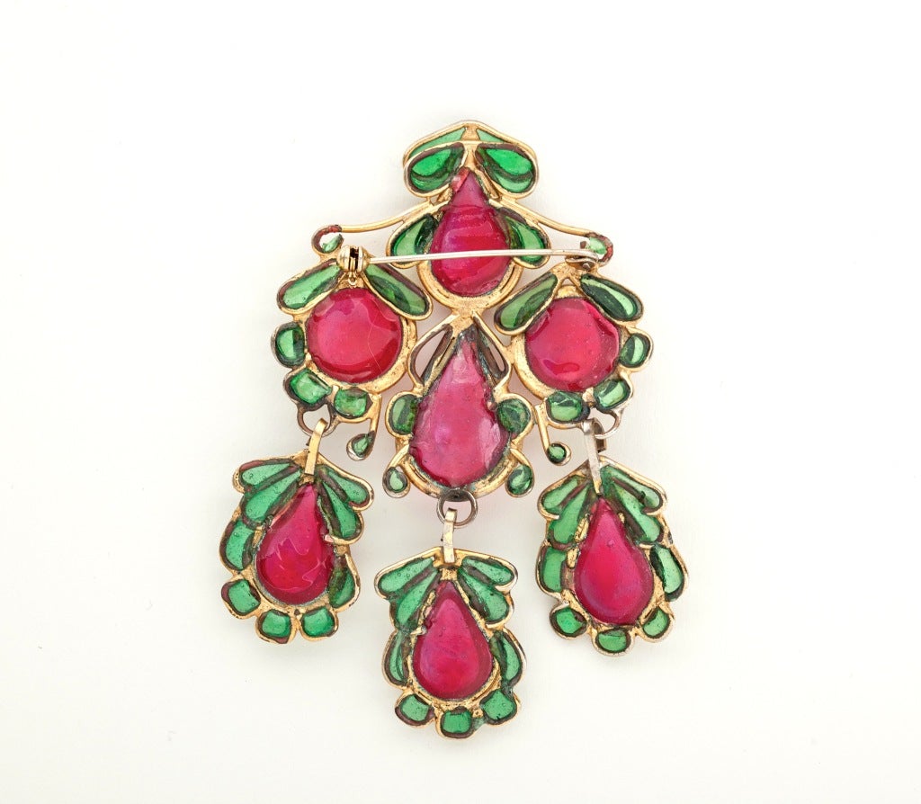 1930's French Gripoix Brooch In Good Condition In New York, NY
