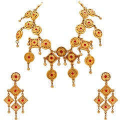 Claire Deve Geometric Necklace with Matching Earrings 5