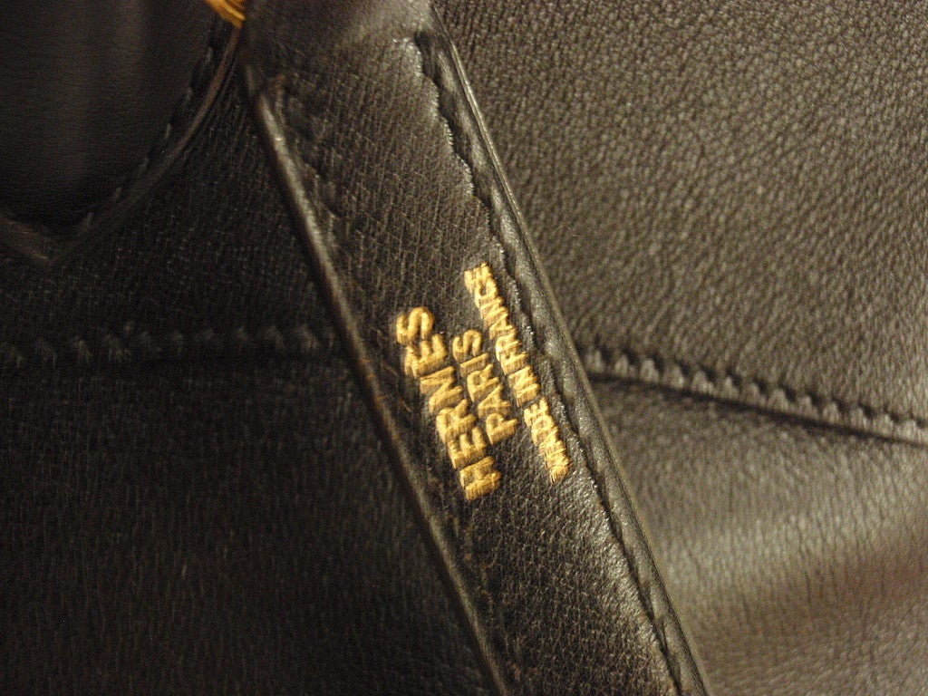 Hermès 34cm Black Leather Gold Hardware Bolide Macpherson Bag 2