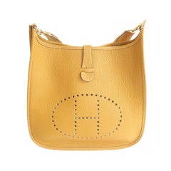 Hermes Evelyne Motarde Clemence Leather GHW Shoulder Bag