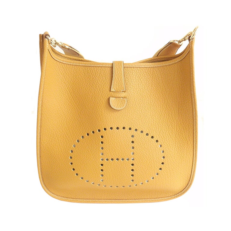 Hermes Evelyne Motarde Clemence Leather GHW Shoulder Bag at 1stDibs ...