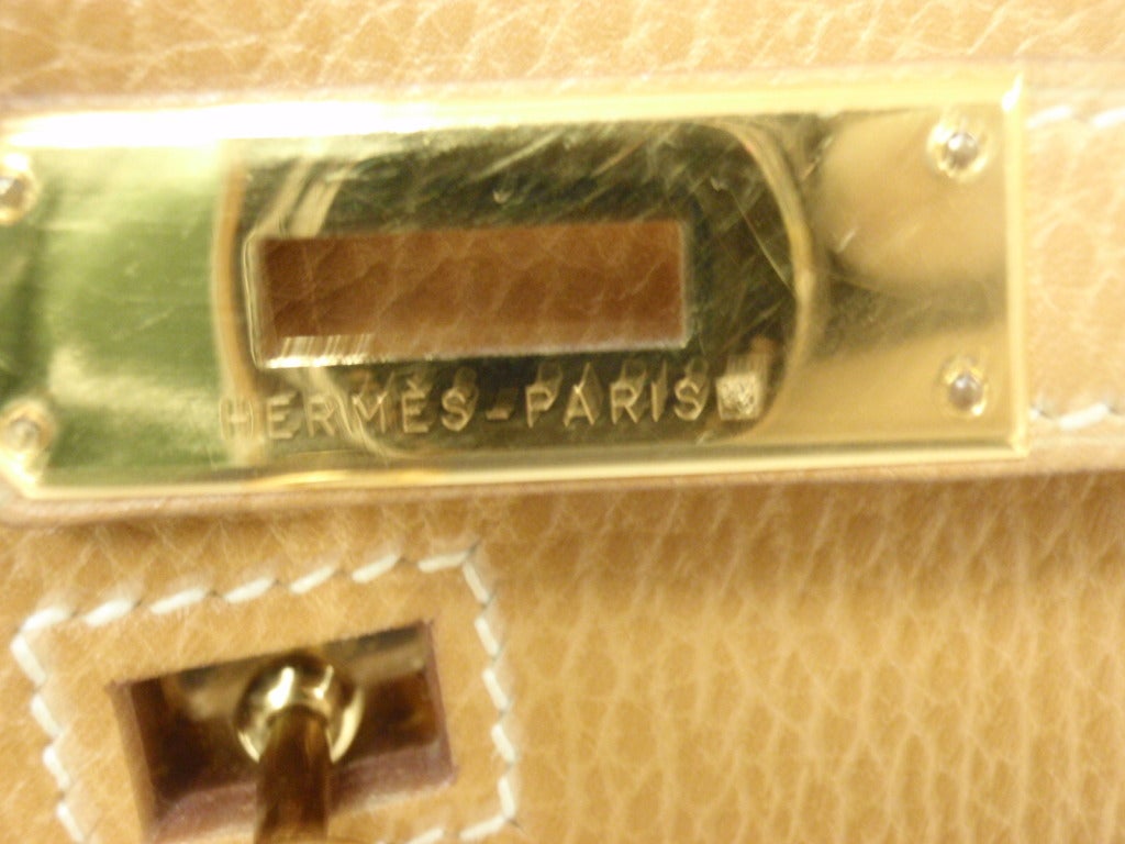 HERMES Gold Togo Birkin Leather Handbag 3