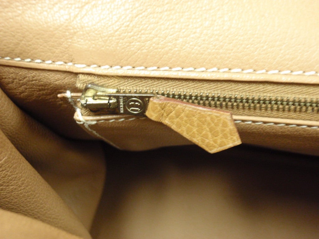 HERMES Gold Togo Birkin Leather Handbag 5