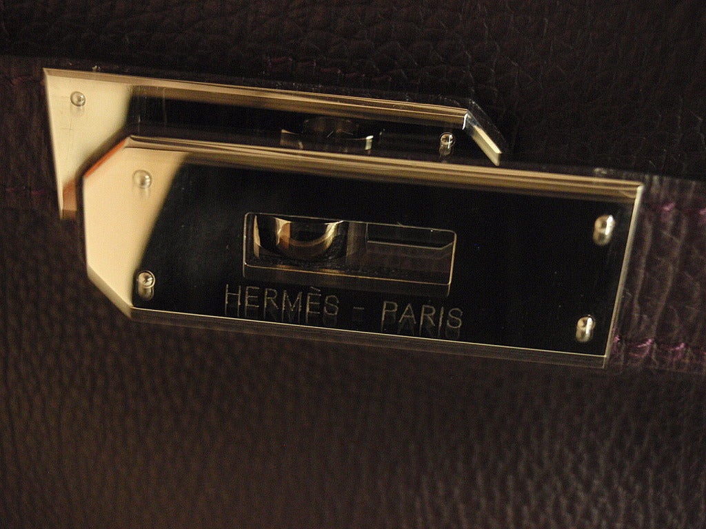 Hermès Birkin 30cm Handbag in Raisin Clemence Leather 2