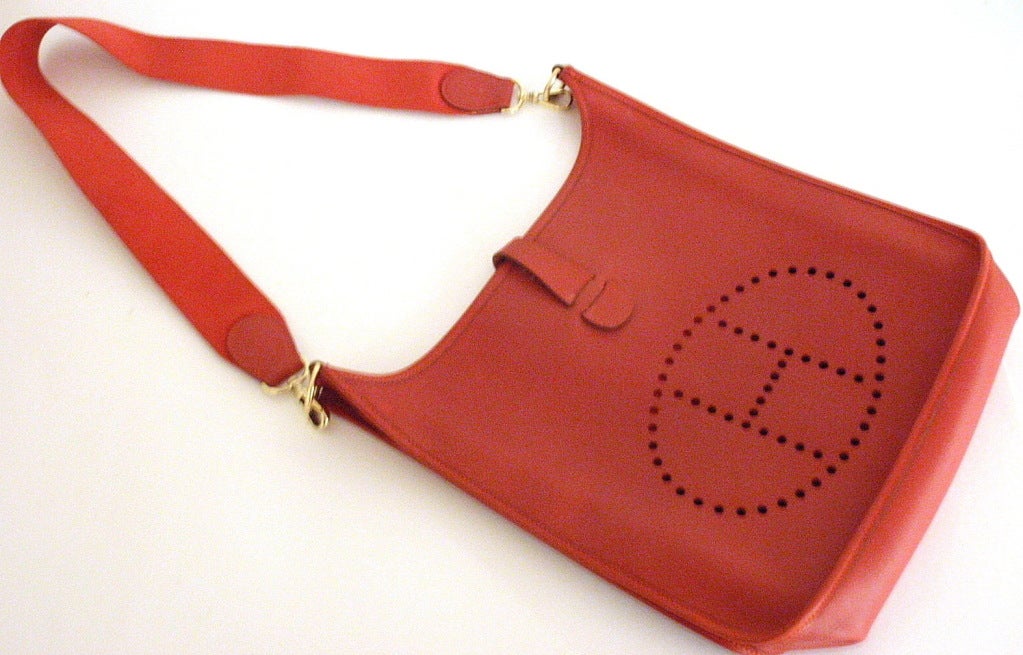 hermes evelyne bag red
